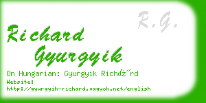 richard gyurgyik business card